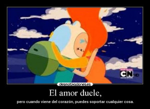 desmotivaciones de amor finn flama lagrimas fuego agua hora de
