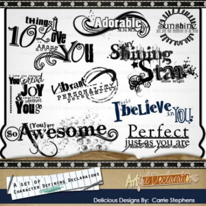 Printable Scrapbook Titles (Character Defining Quotes) Words for ...