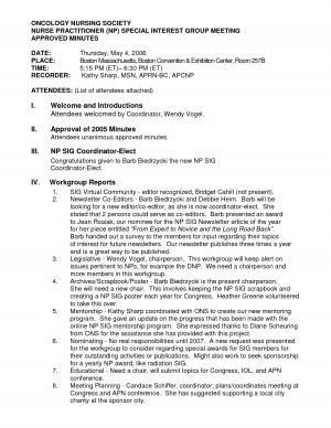 ONCOLOGY NURSING SOCIETY NURSE PRACTITIONER NP SPECIAL INTEREST GROUP ...