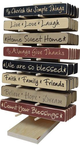 wooden block signs | Top > Signs/Plaques/Pictures > Wood Sayings ...