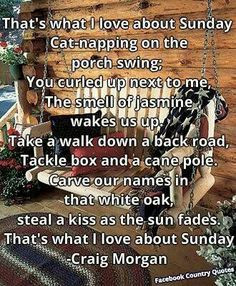 Craig Morgan - what I love about Sunday lyric More