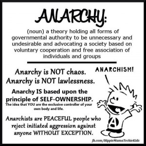 The meaning of anarchy.