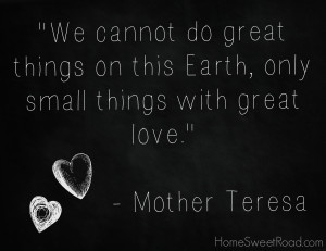 Mother Teresa Inspiration – Blessing Bags