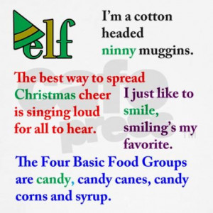 Buddy The Elf Funny Quotes | Elf the Movie Quotes Baseball Jersey by ...