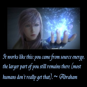 It works like this: you came from source energy , the larger part of ...