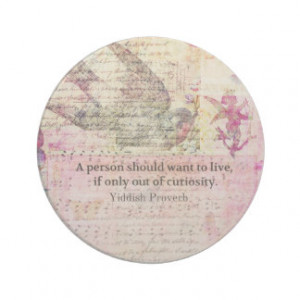 Humorous Yiddish Proverb about LIFE Drink Coaster
