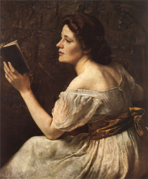 Otto Scholderer's Young Girl Reading (1883); in both Mary and The ...