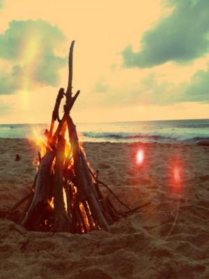 beach, fire, photography, summer, surf, vintage
