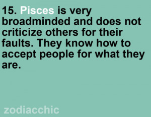 Pisces Is Very Broadminded and does not criticize rthers for their ...