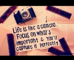 Focus on what's important in life!