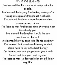 What I've Learned Pictures, Images and Photos