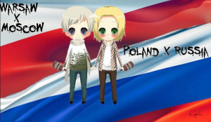 Hetalia Poland x Russia by Kazumi17PL