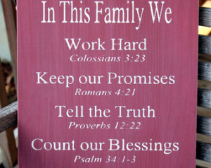 Christian Family Rules Sign, Bible Verses, Christian Values sign ...