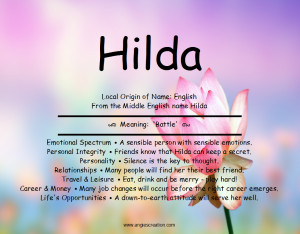 origin of name english from the middle english name hilda meaning ...
