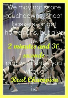 Cheer!:) this is for all the athletes who play sports