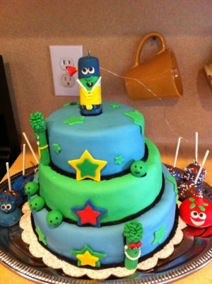 Veggie Tales Cake Made This