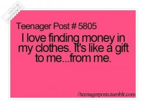 love finding money in my clothes quote