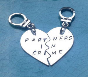 Partners In Crime Necklace - Silver Filled - Best Friends Necklace