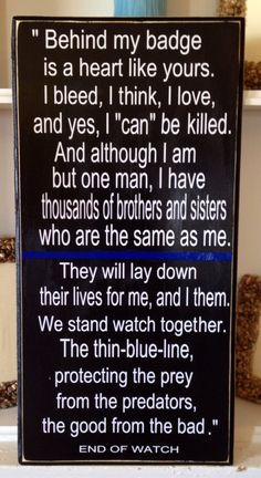 Thin Blue Line wall hanging