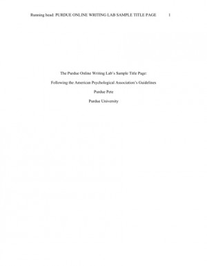 This image shows the title page for an APA sixth edition paper.
