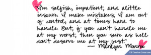 Selfish Friends Quotes Im selfish impatient quote.png