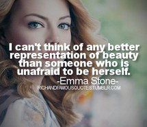 beautiful, emma stone, natural beauty, quote