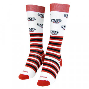 Wisconsin Badgers Logo Stripe Socks