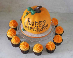 Happy Birthday Pumpkin Cake