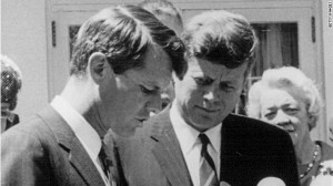 ... right, with his brother, Attorney General Robert Kennedy, in May 1963