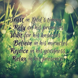 trust in God's perfect timing #quote