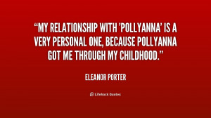 with 'Pollyanna' is a very personal one, because Pollyanna ...