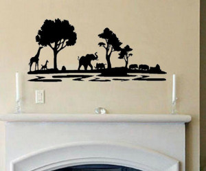 Wall Decal, Africa Safari Scene by Wall Decals & Quotes contemporary ...