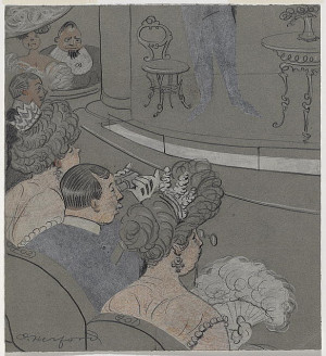 Oliver Herford, John Drew, ca. 1913 Pencil, pastel, and opaque white ...