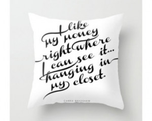 ... The City, Carrie Bradshaw Quote, Pillow Cover, Calligraphy, Home Decor