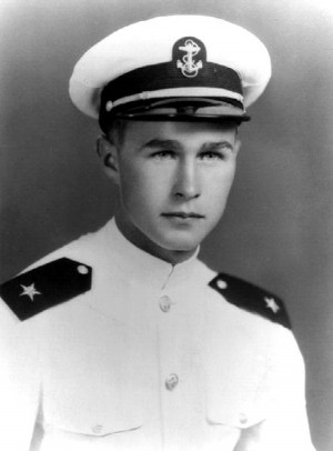 George H.W. Bush as a member of the U.S. Navy during World War II ...