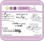 Quotes 1 Brush Set and ScrapSimple Paper Templates: Broken In are also