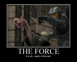 funny halo motivator the force