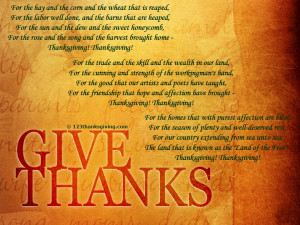 Giving Thanks : Thanksgiving Poems