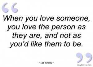 when you love someone leo tolstoy