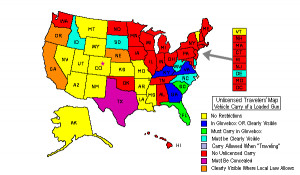 Open Carry States Map 2014