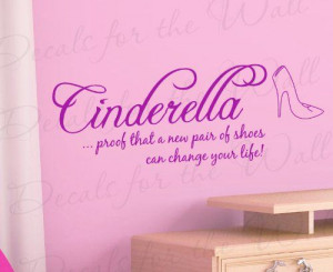 ... Kids Baby Nursery Funny - Disney Cinderella Glass Slipper - Quot