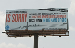 Church posts billboard apology for Amendment One - WBTV 3 News ...