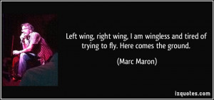 Left wing, right wing, I am wingless and tired of trying to fly. Here ...
