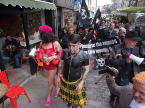 Class War supporters march through Soho in support of election ...