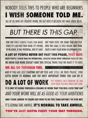 great ira glass quote about starting out