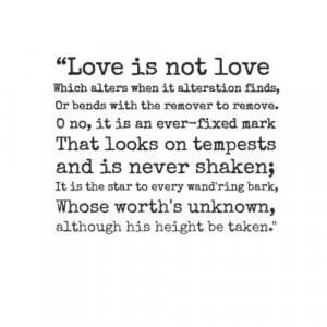Shakespeare, Sonnet 116, as quoted by Miss Marianne Dashwood in Jane ...