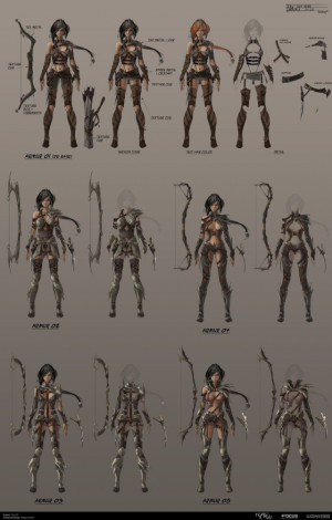Cool Fantasy Armor Designs Rogue charadesign armor-set