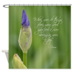 Flowers Gifts > Flowers Bathroom Décor > Iris with Rumi Quote Shower ...