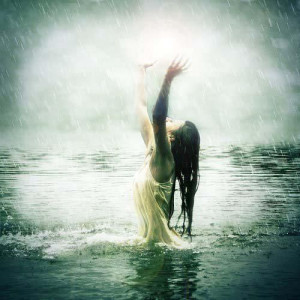Extremely powerful imagery. She is in the River, praising God and He ...
