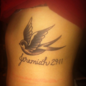 tattoo #jesus #sparrow #christian #bible #ribs #side